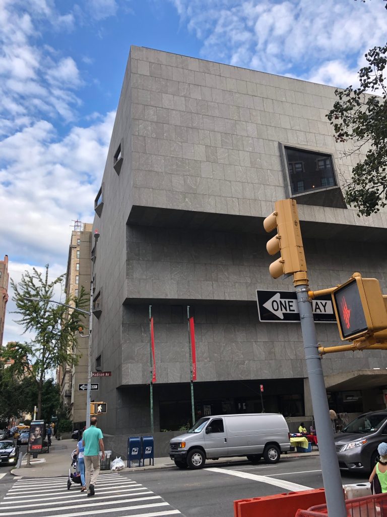 Picture shows my arrive at The Met Breuer at 5:28 and 14 seconds on Saturday, September 7th, at the moment of finishing the downtown walk of Soundwalk 9:09
