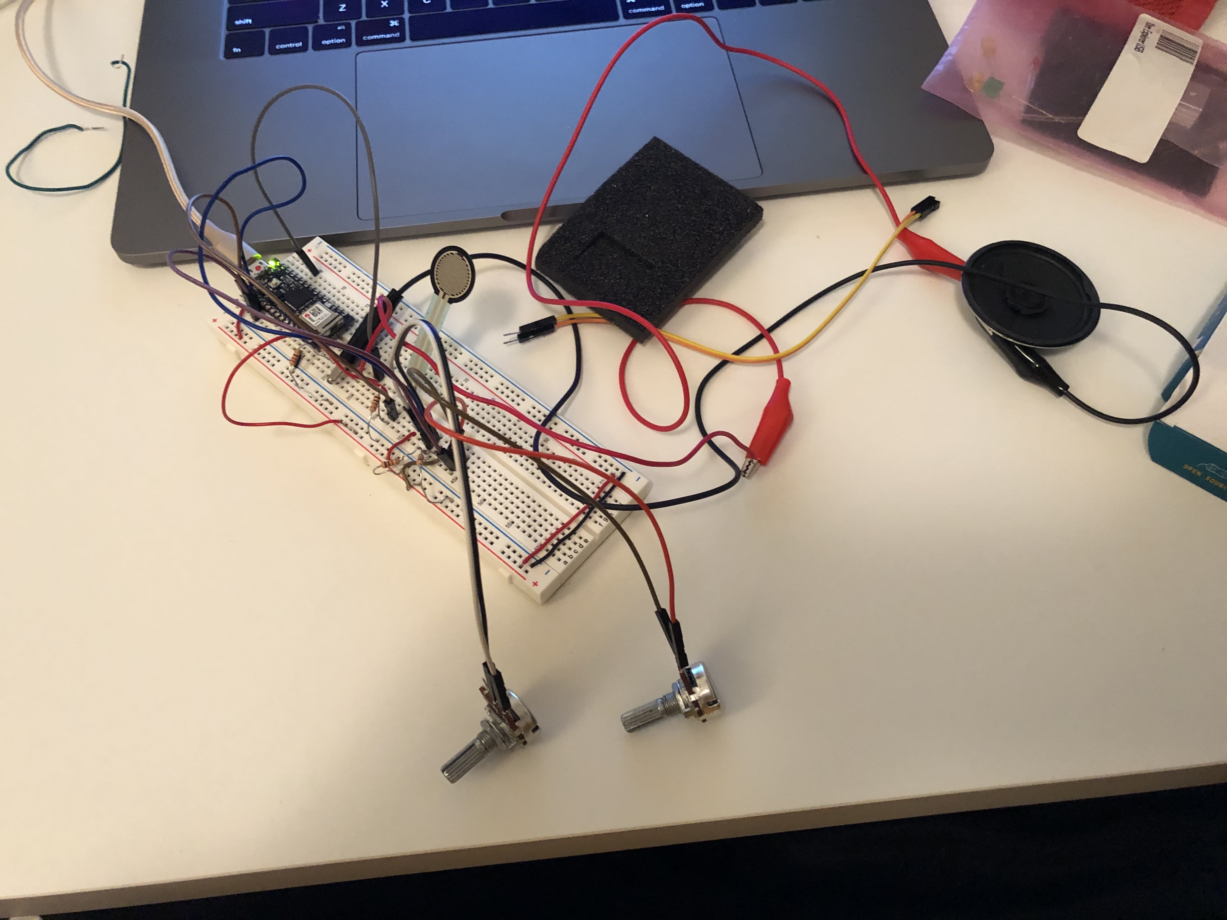 Attempt Two at creating a musical instrument using breadboard and three analog sensors