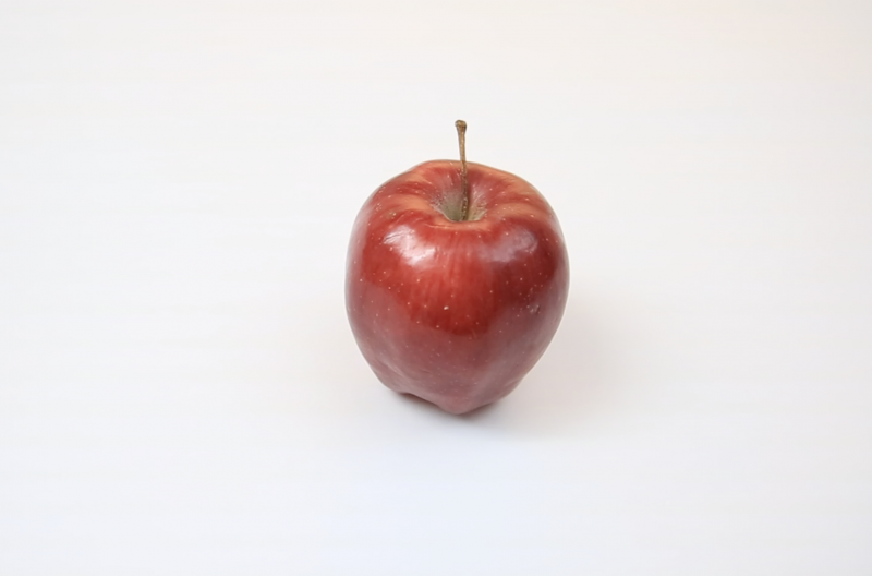 An Apple - One of many things we recorded on our first day of filming.