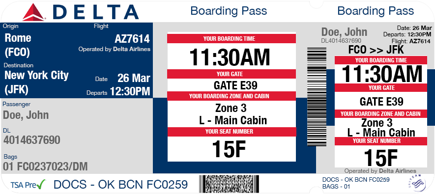 Revised Version of Boarding Pass