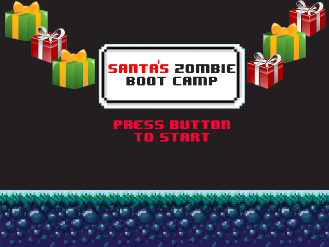 Start Screen for Santa's Zombie Boot Camp