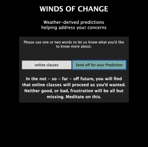 Screen Shot of Winds of Change - A JavaScript Weather-based Divination Tool